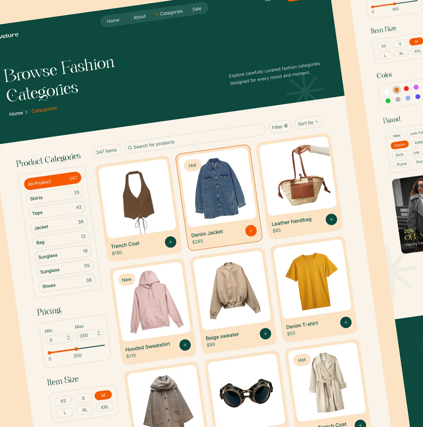E-commerce workspace